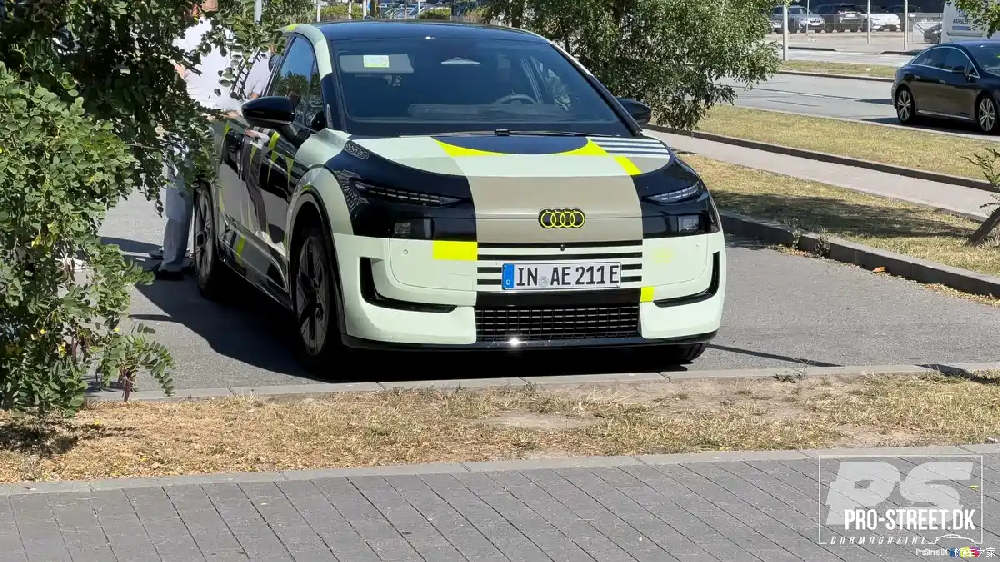 Spy shots of the all-new Audi A2 e-tron with light camouflage reveal a distinctive design; the model is set to debut this autumn.